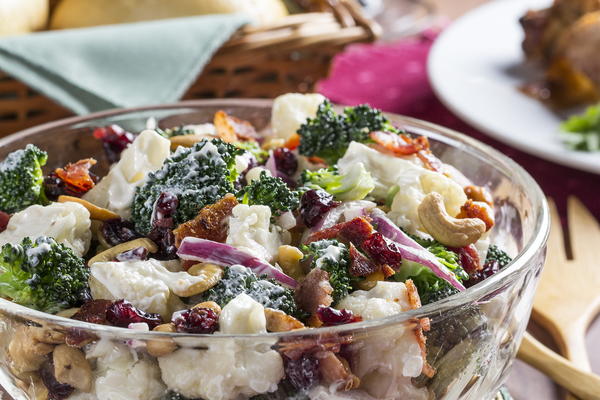 Cauliflower Broccoli Salad