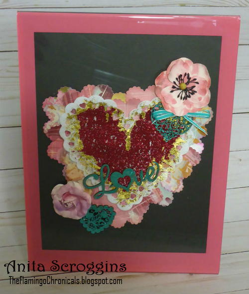 Mixed Media Foil Heart Frame Mixed Media Foil Heart Frame