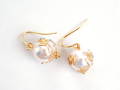 Embellished Pearl Earrings