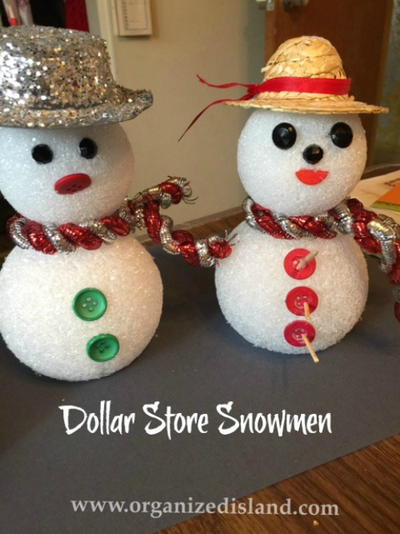 Dollar Store Snowmen