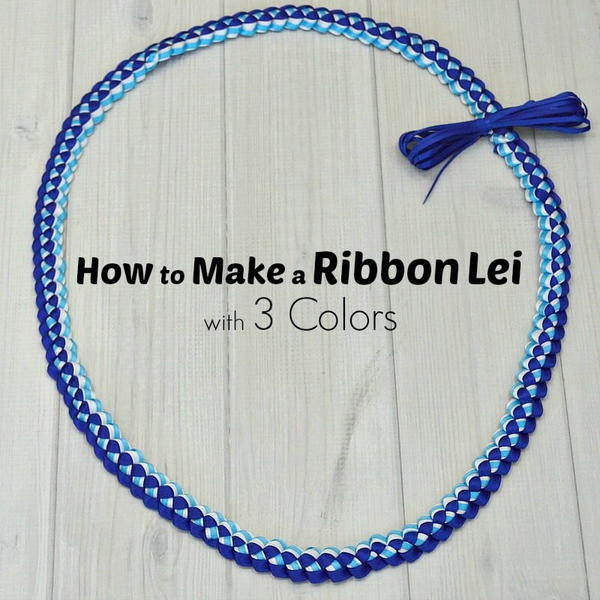 How to Make a Ribbon Lei with Three Colors How to Make a Ribbon Lei with Three Colors