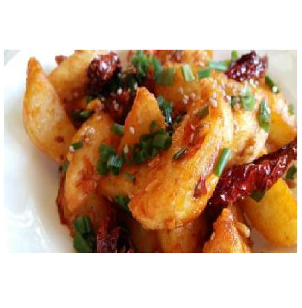 Fried Schezwan Potatoes Fried Schezwan Potatoes