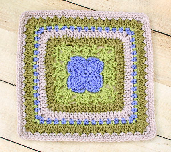 Aubrieta Bloom Afghan Square