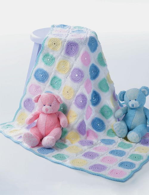 Pastel Roses Baby Blanket Pastel Roses Baby Blanket