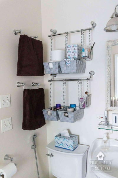 Hanging Baskets Bathroom Organization Hanging Baskets Bathroom Organization