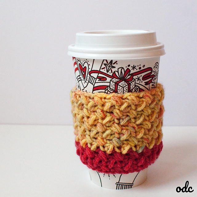 Baby Bean Stitch Coffee Cup Sleeve Baby Bean Stitch Coffee Cup Sleeve
