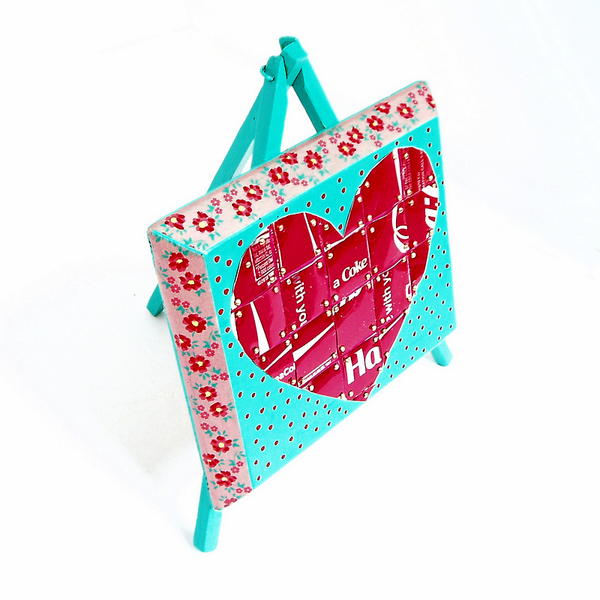 Soda Can Mosaic Heart Plaque Soda Can Mosaic Heart Plaque_2