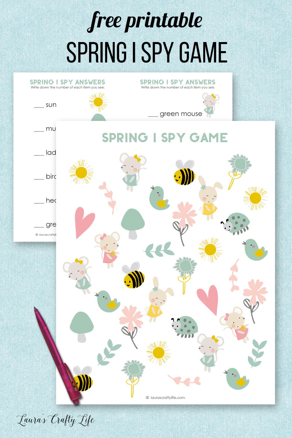 Spring I Spy Printable