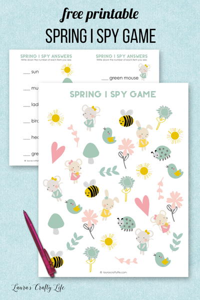 Spring I Spy Printable Spring I Spy Printable