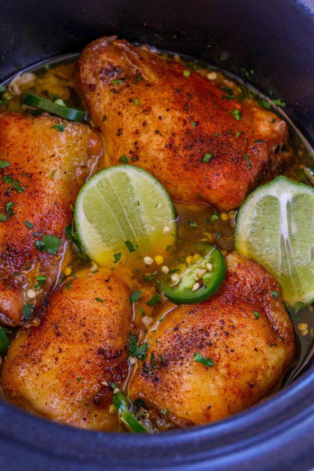 Slow Cooker Spicy Honey Lime Chicken | FaveSouthernRecipes.com