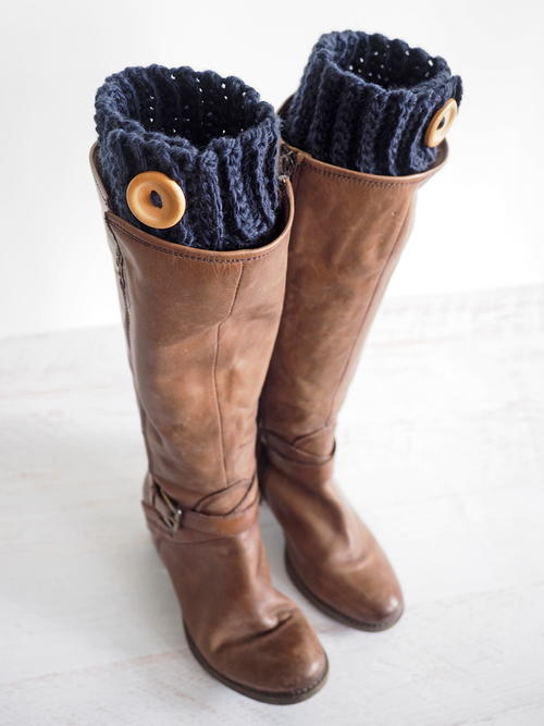Even Moss Stitch Boot Cuff Even Moss Stitch Boot Cuff