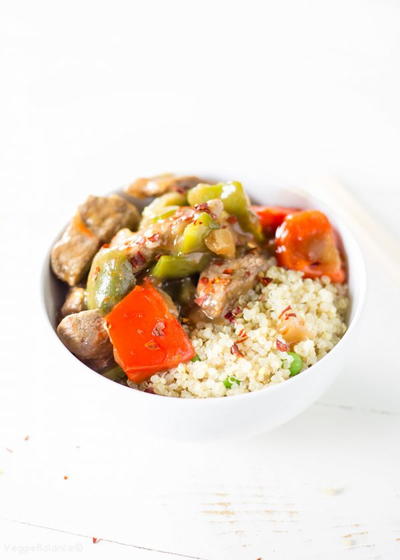Chinese Pepper Steak Chinese pepper steak (Healthy family favorite)