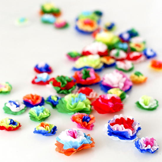 Mini Tissue Paper Flowers Mini Tissue Paper Flowers