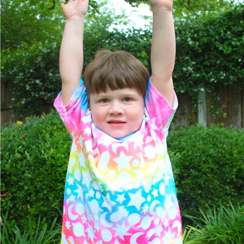 Easy Spaced Themed Sticker Resist T-Shirt Easy Spaced Themed Sticker Resist T-Shirt