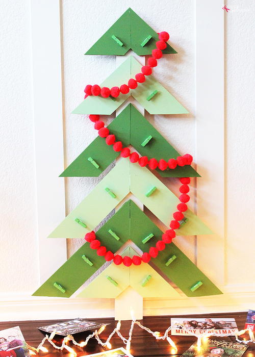 Modern Christmas Tree DIY Card Holder Modern Christmas Tree DIY Card Holder