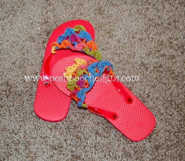 Crocodile Stitch Flip Flop Toppers Crocodile Stitch Flip Flop Toppers