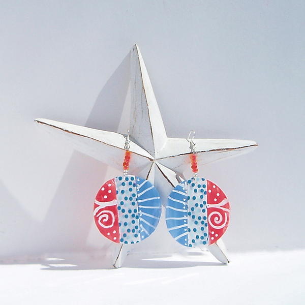 Washi Tape and Nail Polish Earrings Washi Tape and Nail Polish Earrings