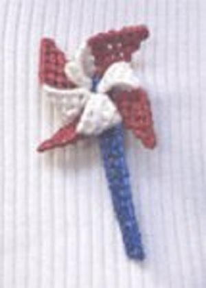 Fourth of July Pinwheel Pin