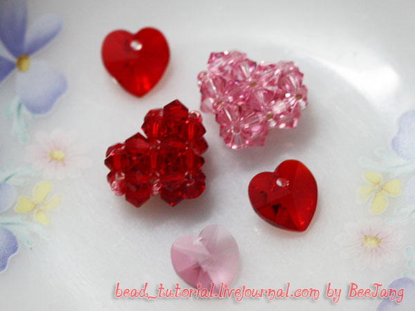 Cute Crystal Beaded Heart Tutorial Cute Crystal Beaded Heart Tutorial