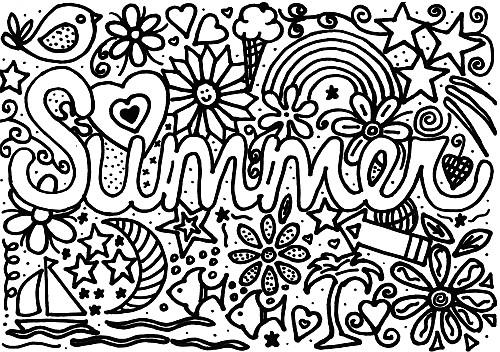 Summer Coloring Page for Kids Summer Coloring Page for Kids