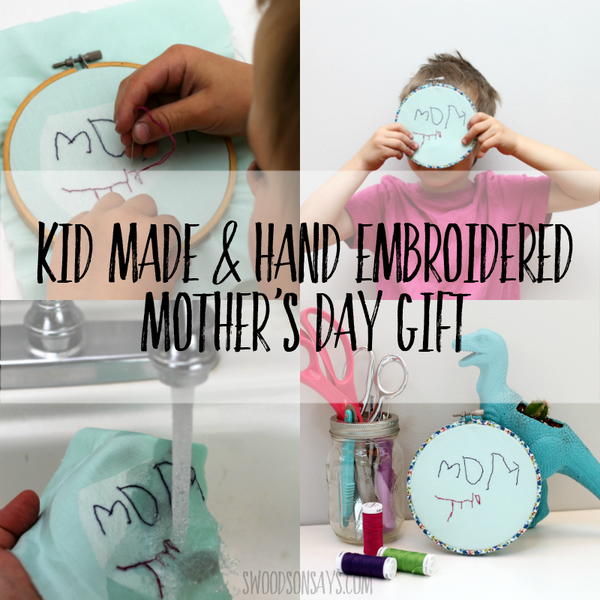 Hand Embroidered Mothers Day Hoop Hand Embroidered Mother's Day Hoop