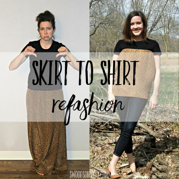 Skirt to Shirt Refashion Skirt to Shirt Refashion