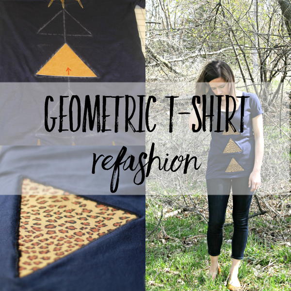 Geometric Tshirt Refashion Geometric Tshirt Refashion