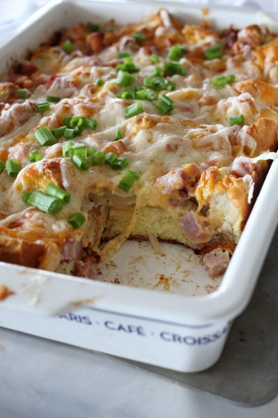 Ham and Melted Swiss Overnight Breakfast Casserole Ham and Melted Swiss Overnight Breakfast Casserole