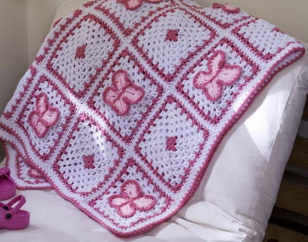 Crochet Butterfly Throw