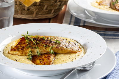 Country-Style Fish  Grits