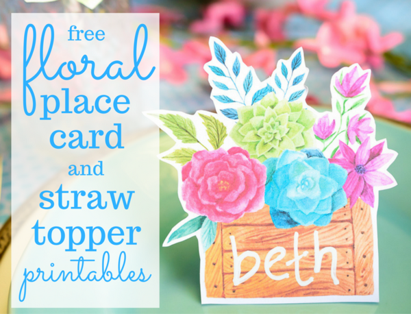 Printable Floral Place Cards Printable Floral Place Cards