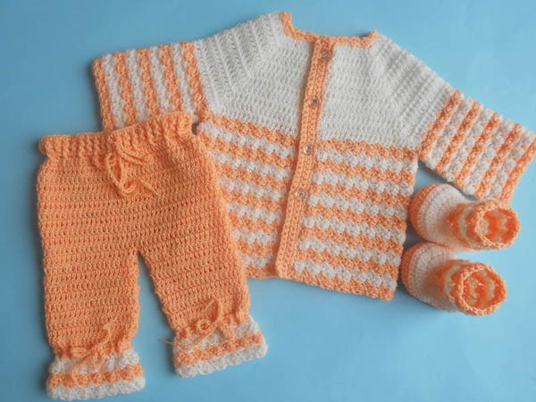 Baby Sweater Jacket with Pants Baby Sweater Jacket with Pants