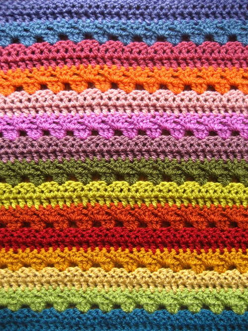 Relaxing Rainbow Crochet Blanket