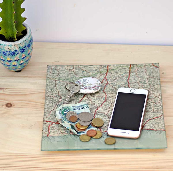 Personalized Map Trinket Dish Personalized Map Trinket Dish