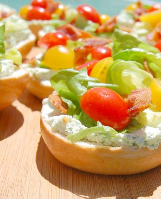 Creamy Basil BLT Bagel Bites