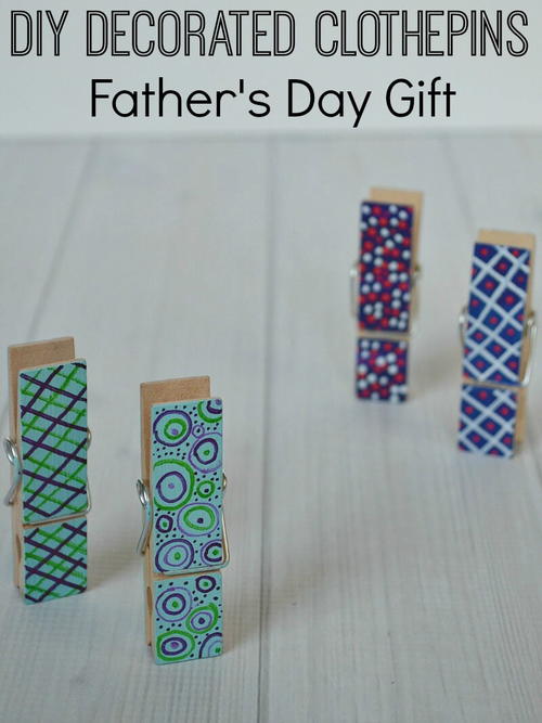 Wooden Clothespin Fathers Day Gift Wooden Clothespin Father's Day Gift