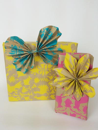 DIY Gift Wrapping Paper using Stencils
