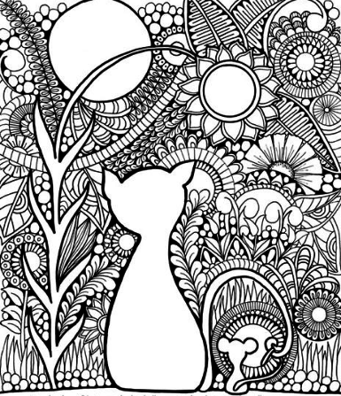 Charming Cat Coloring Page