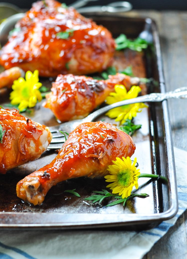Chicken glazed apricot ingredient baked theseasonedmom 4-Ingredient Apricot Glazed Chicken | CheapThriftyLiving.com