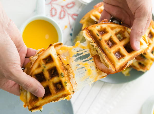 Green Eggs and Ham Waffle Sandwich Green Eggs and Ham Waffle Sandwich