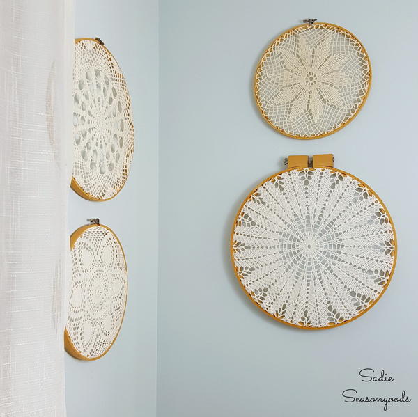 Vintage Doily DIY Wall Art Vintage Doily DIY Wall Art