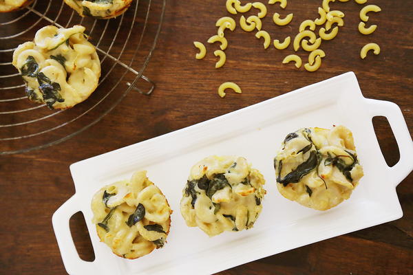 Spinach Artichoke Mac n Cheese Bites