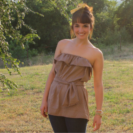 Strapless Ruffle Top Pattern Strapless Ruffle Top Pattern