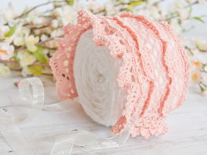 Victoria Rose Heirloom Lace Baby Bonnet