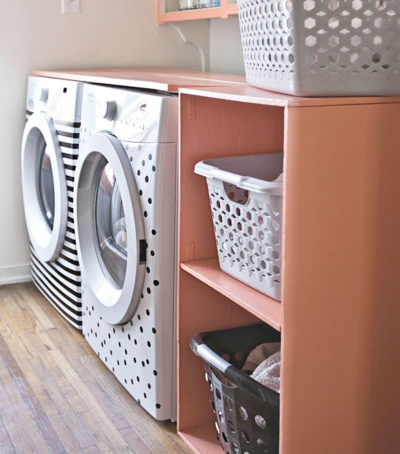 DIY Laundry Storage Shelf