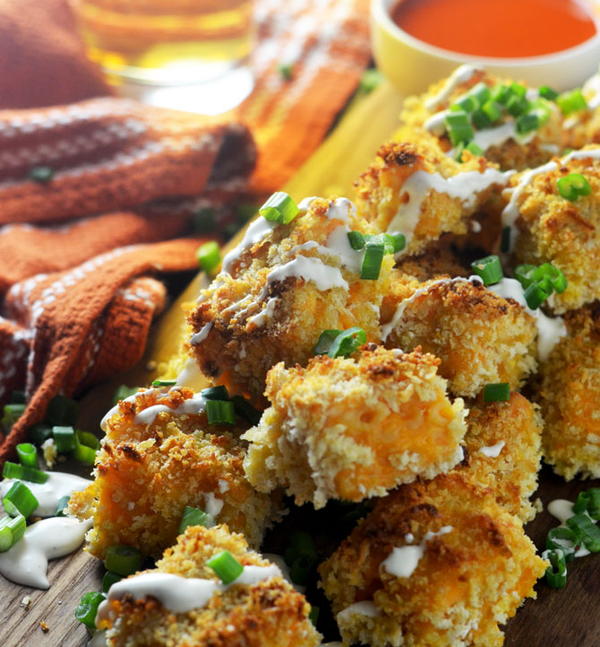 Mini Buffalo Chicken Mac n Cheese Squares Mini Buffalo Chicken Mac n Cheese Squares