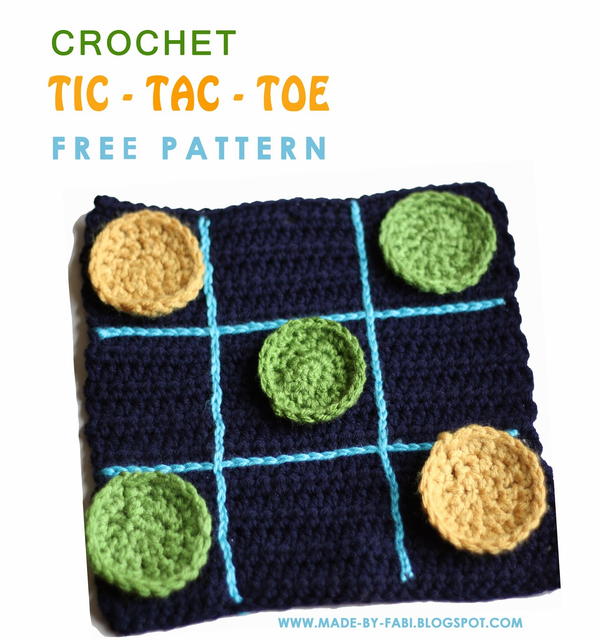 Crochet Tic Tac Toe Board Game Crochet Tic Tac Toe Board Game