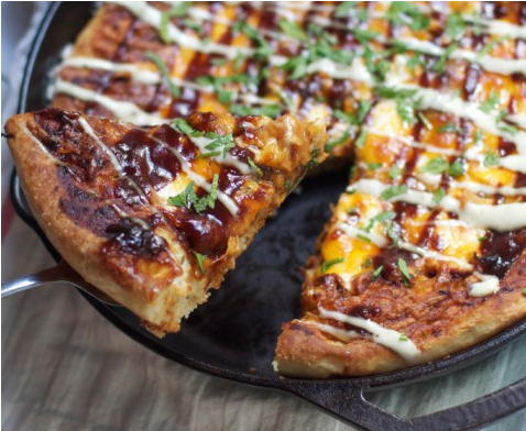 Barbecue Chicken Pizza Skillet Barbecue Chicken Pizza Skillet