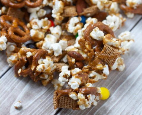 Salted Caramel M&M Snack Mix