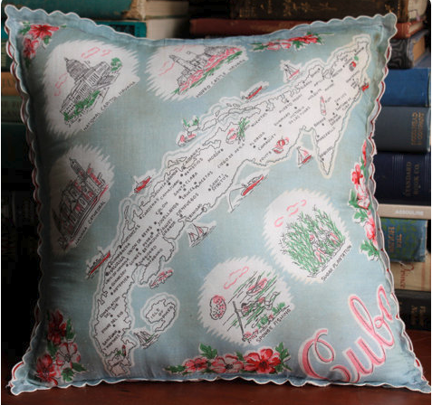 Homey Handkerchief Pillow Tutorial Homey Handkerchief Pillow Tutorial
